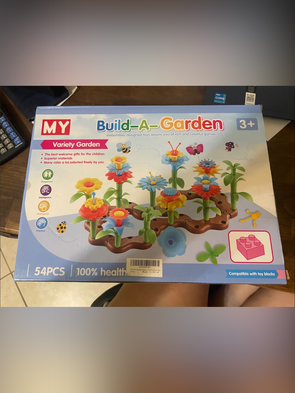 Build-A-Garden Flower Building Set - Blue & Multicolor